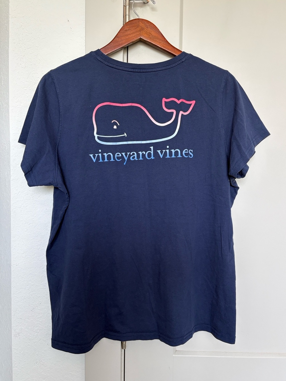 VINEYARD VINES BLUE GRAPHIC SHORT SLEEVE TSHIRT WOMENS XL